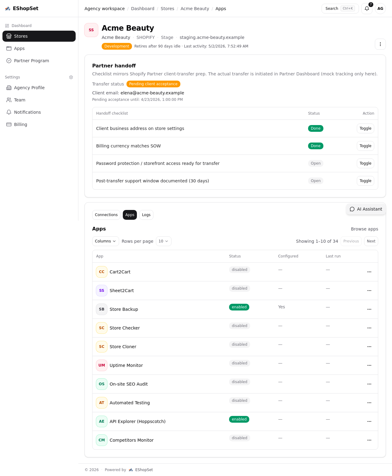 Agency tools included